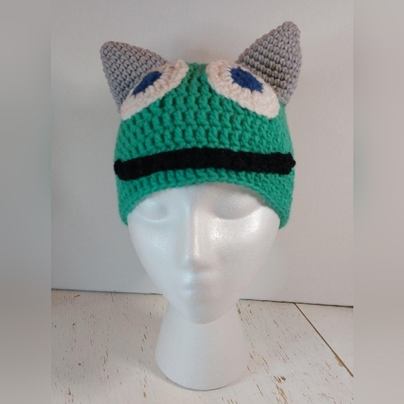 Monster Child Handmade Beanie Crochet Stocking Hat Winter Warm Cozy - Picture 4 of 8